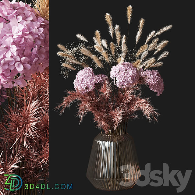 Bouquet Dried flower 03 3D Models 3DSKY