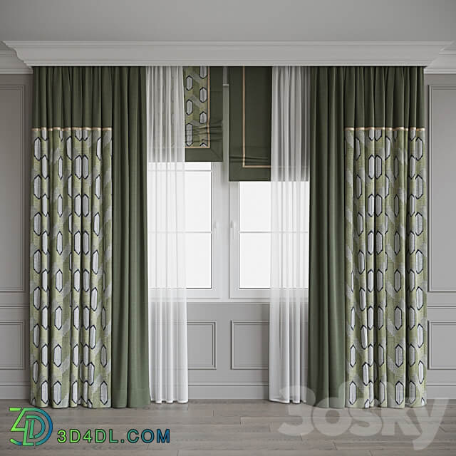 Set of curtains 102 3D Models