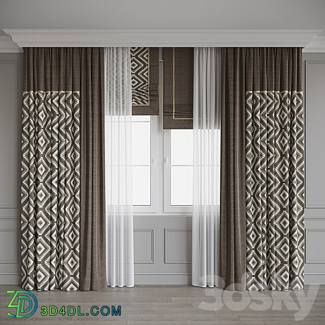 Set of curtains 102 3D Models