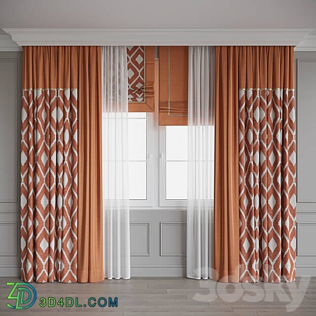 Set of curtains 102 3D Models