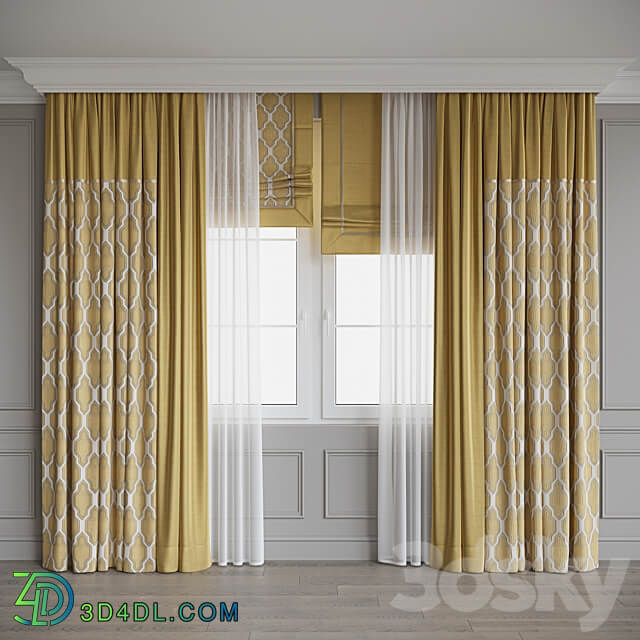 Set of curtains 102 3D Models