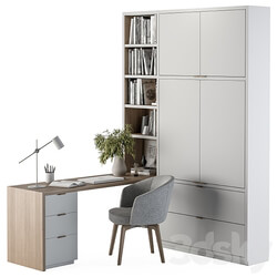 Office Furniture Wardrobe and Table Home Office 34 3D Models 3DSKY 