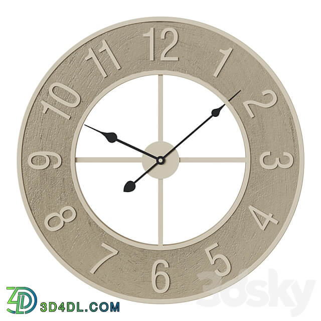 Rustic Aura wall clock Watches Clocks 3D Models 3DSKY