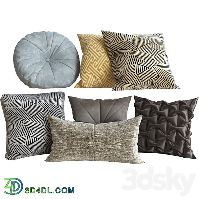 Decorative Set Pillow 5 3D Models 3DSKY