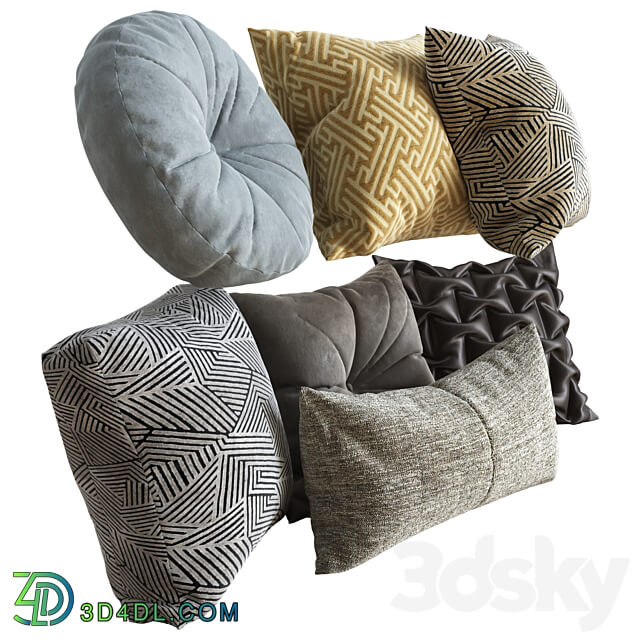 Decorative Set Pillow 5 3D Models 3DSKY