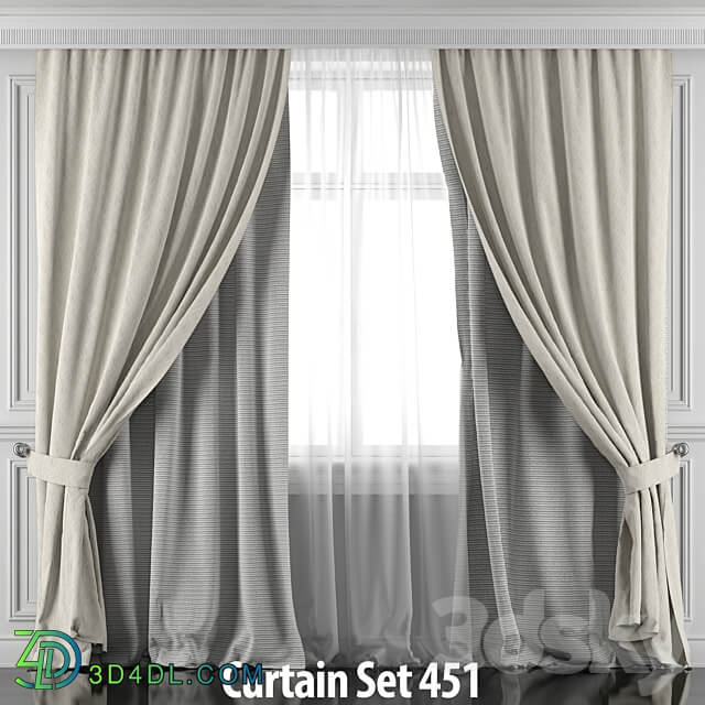 Set of curtains 450 455 3D Models 3DSKY