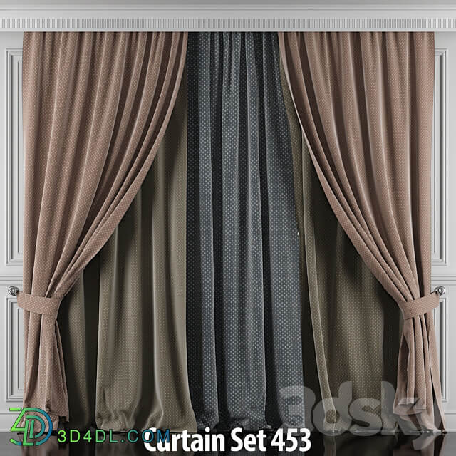 Set of curtains 450 455 3D Models 3DSKY