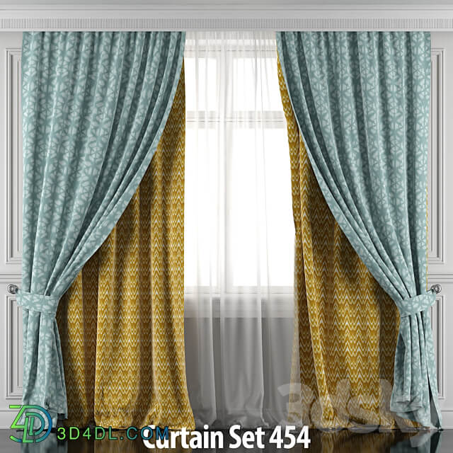 Set of curtains 450 455 3D Models 3DSKY