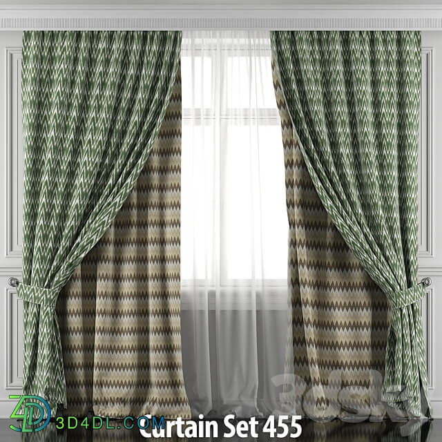 Set of curtains 450 455 3D Models 3DSKY