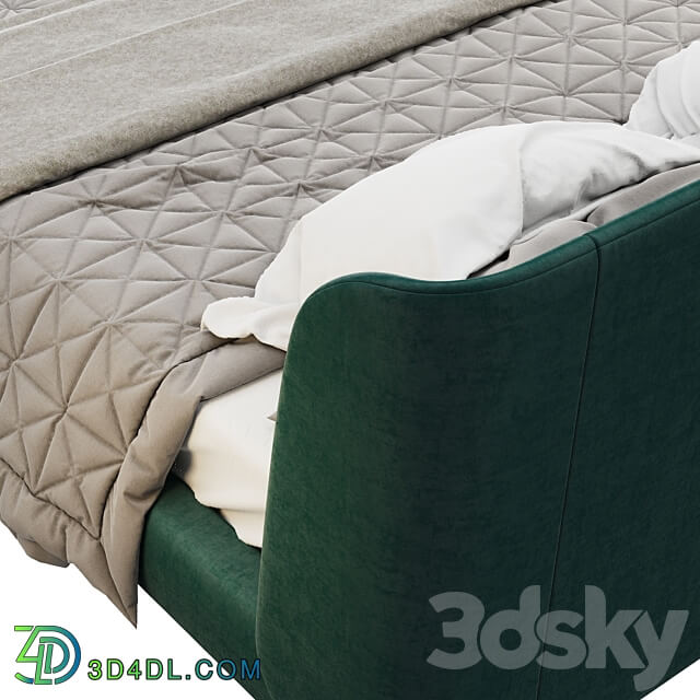 IKEA Tufjord dark green Bed 3D Models 3DSKY