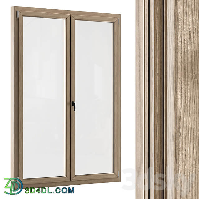 Wooden Window Modern Windows Set 01 3D Models