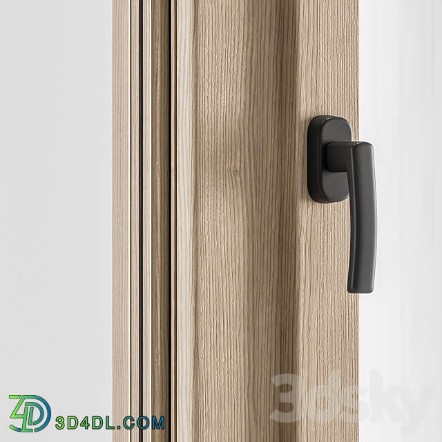 Wooden Window Modern Windows Set 01 3D Models