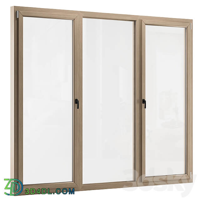 Wooden Window Modern Windows Set 01 3D Models