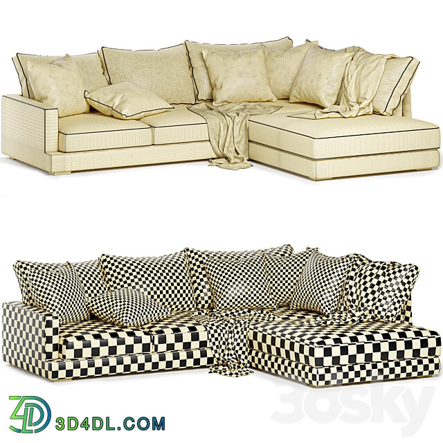 Tully sofa with chaise 3D Models 3DSKY