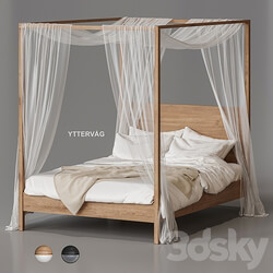 Ikea Yttervåg Four Poster Bed Bed 3D Models 3DSKY 