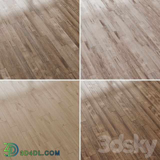 Wood floor Pine Oak Set 3 3D Models 3DSKY