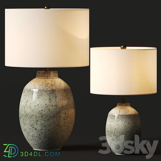 Pottery Barn Ezra Ceramic Table Lamps 3D Models 3DSKY