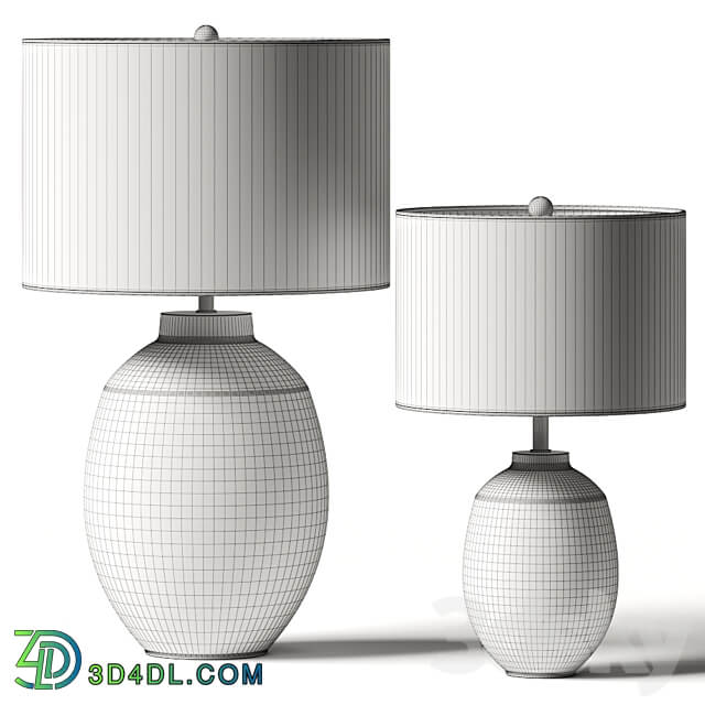 Pottery Barn Ezra Ceramic Table Lamps 3D Models 3DSKY