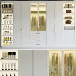 Wardrobe wardrobe with clothes Wardrobe Display cabinets 3D Models 