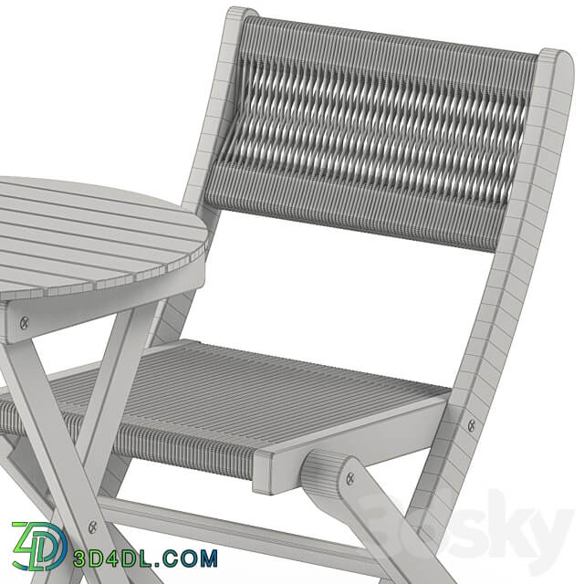 Bistro outdoor dining set Table Chair 3D Models 3DSKY