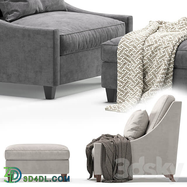 Armchair NAPLES Cazarina Interiors Кресло НЕАПОЛЬ 3D Models