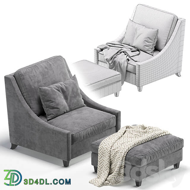 Armchair NAPLES Cazarina Interiors Кресло НЕАПОЛЬ 3D Models