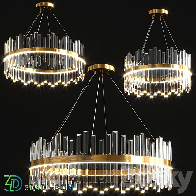 Modern Luxury Crystal Chandelier Pendant light 3D Models 3DSKY