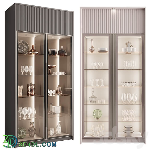 Сupboard with dishes My Design VRay 11 Wardrobe Display cabinets 3D Models 3DSKY