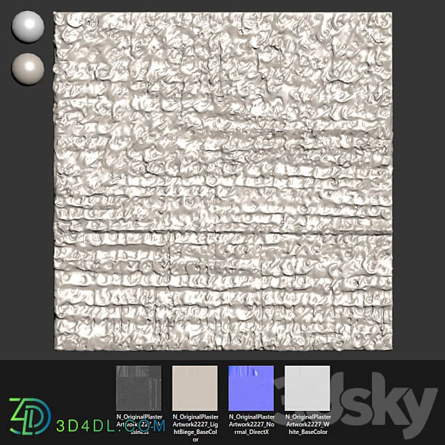 Abstract plaster painting 3D Models 3DSKY