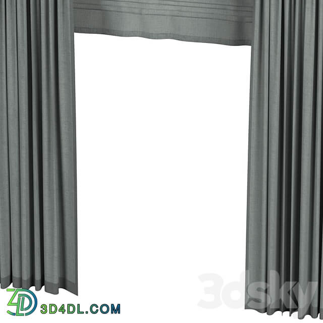 Curtains with roman 3D Models 3DSKY