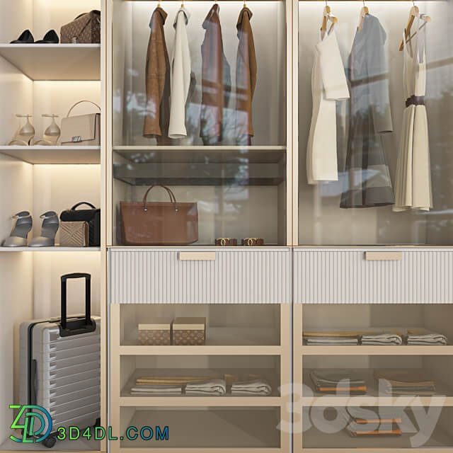 wardrobe 121 Wardrobe Display cabinets 3D Models 3DSKY