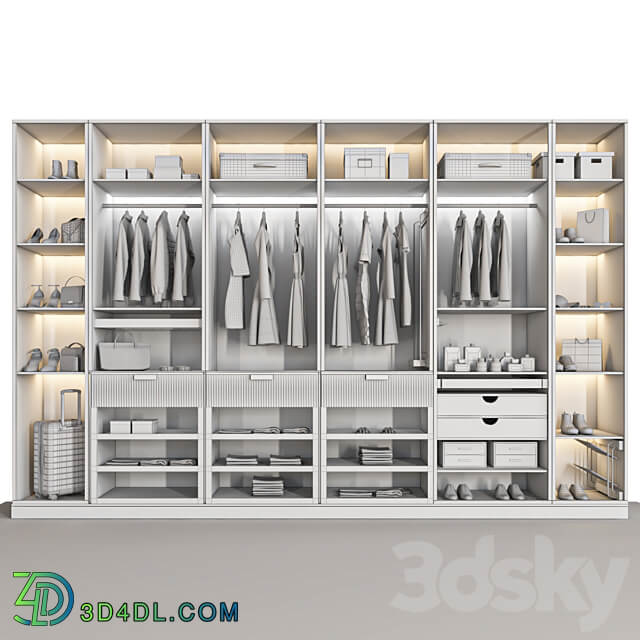wardrobe 121 Wardrobe Display cabinets 3D Models 3DSKY