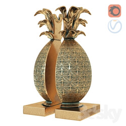 Other decorative objects Pineapple Book Ends Brass 