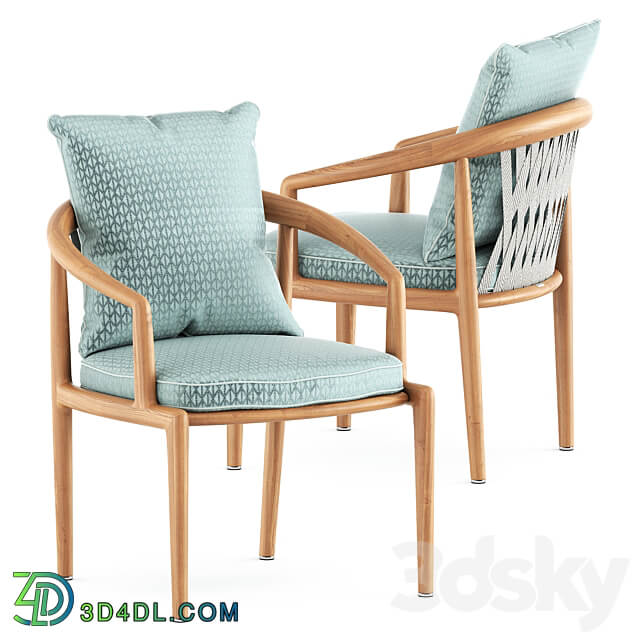 Secret garden chair and Table by Poltrona Frau Table Chair 3D Models 3DSKY