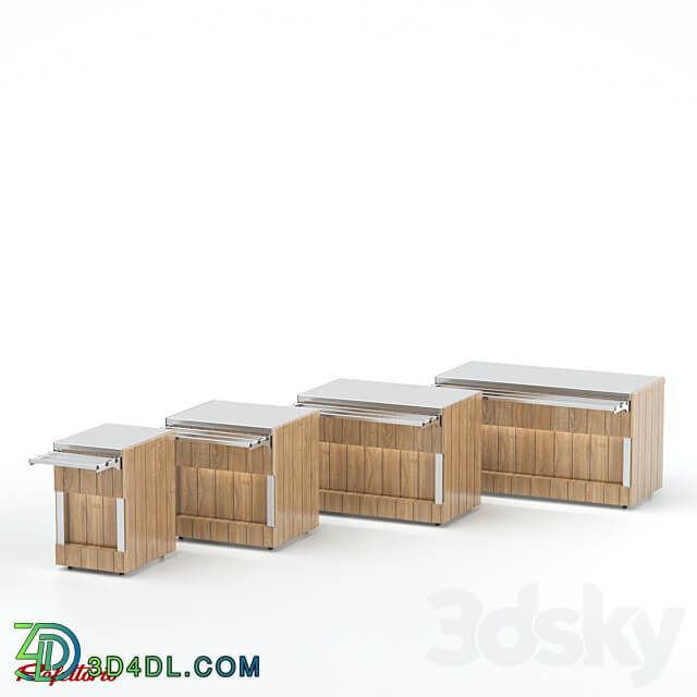 Neutral counter without shelf RN1 хB Capital 3D Models 3DSKY