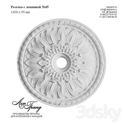 Rosette with stucco molding No. 45 lepgrand.ru 3D Models 