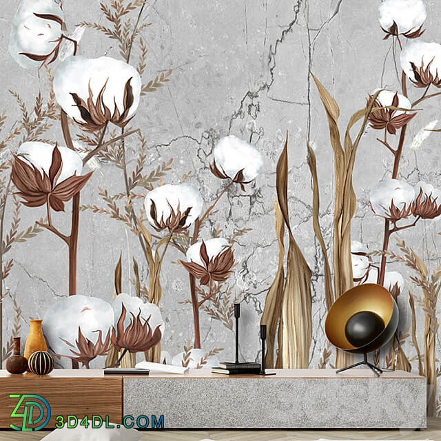 Designer wallpaper HERBARIUM pack 5 3D Models 3DSKY