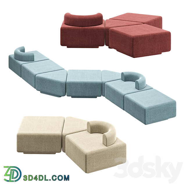 Modular Pouf Plump 3D Models 3DSKY