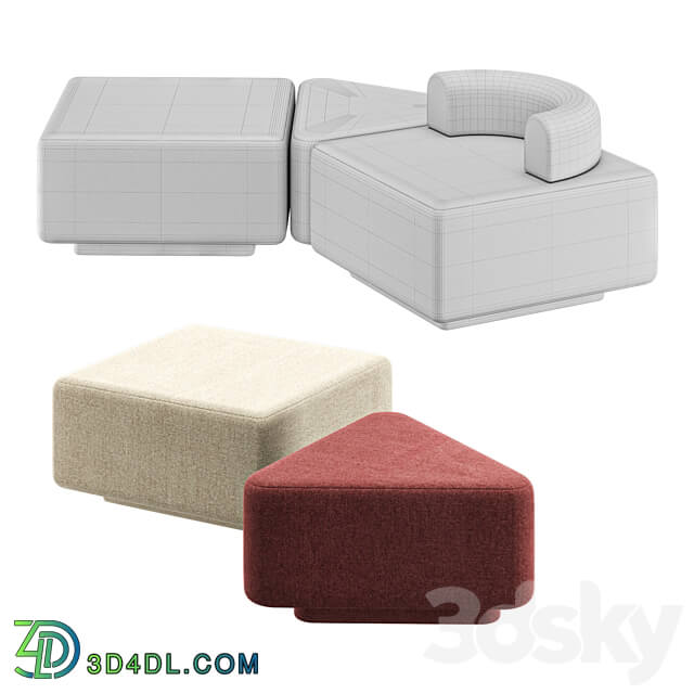 Modular Pouf Plump 3D Models 3DSKY