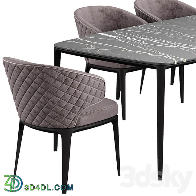 ATOM Chair Poliform HENRY Table Table Chair 3D Models 3DSKY