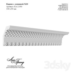 Cornice with stucco molding No. 30 lepgrand.ru 3D Models 