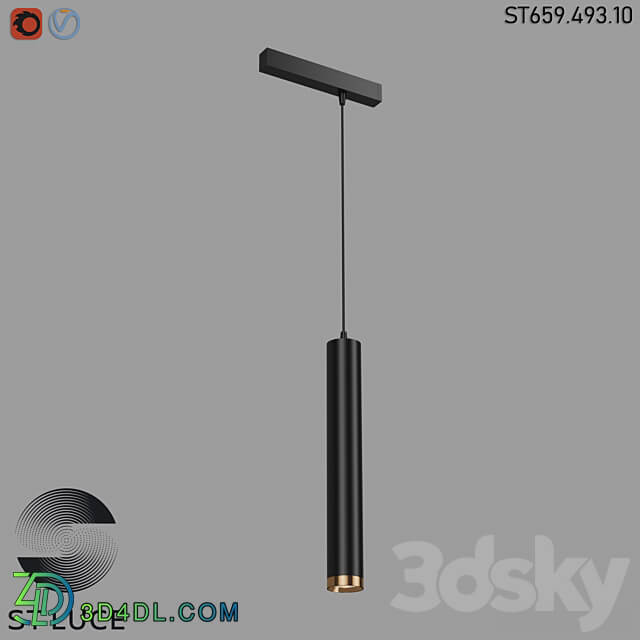 Suspended magnetic track light ST659 OM Pendant light 3D Models