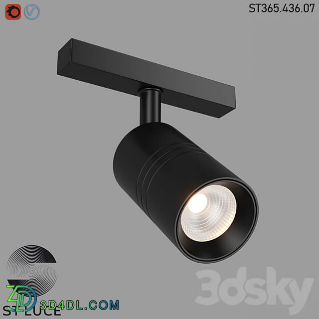 Magnetic track light ST365 OM 3D Models