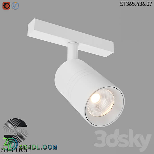 Magnetic track light ST365 OM 3D Models