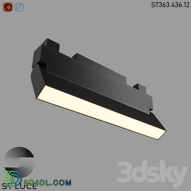 Magnetic track light ST363 OM 3D Models
