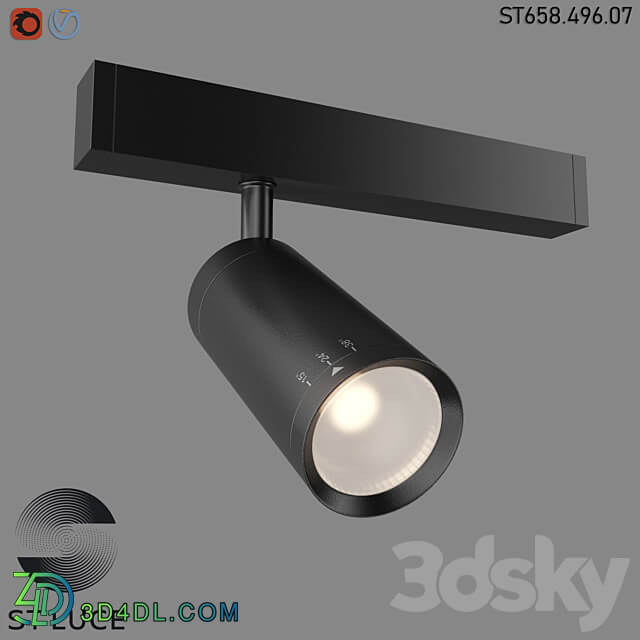 Magnetic track light ST658 OM 3D Models