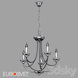 OM Hanging chandelier Eurosvet 60098 5 chrome Lazzaro Pendant light 3D Models 