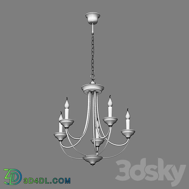 OM Hanging chandelier Eurosvet 60098 5 chrome Lazzaro Pendant light 3D Models