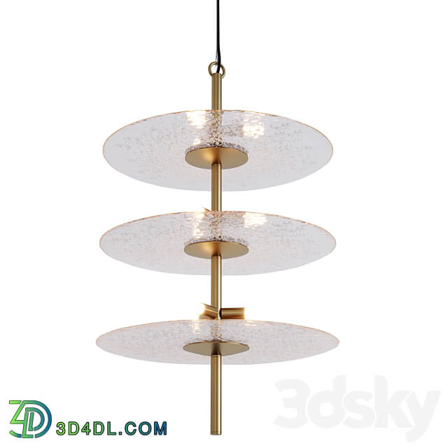 Sprinkled Glass Vertical hanger art. 27709 by Pikartlights Pendant light 3D Models