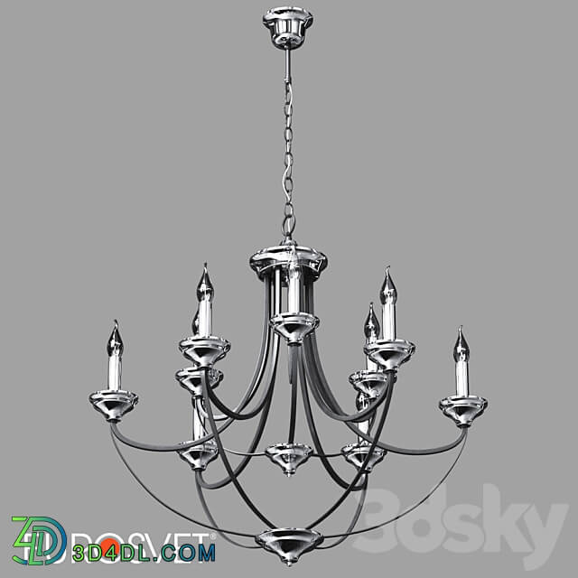 OM Hanging chandelier Eurosvet 60098 9 chrome Lazzaro Pendant light 3D Models